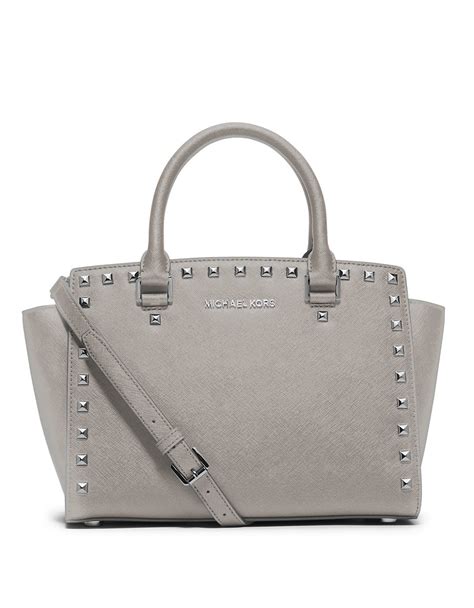 michael kors selma white satchel|Michael Kors saffiano satchel.